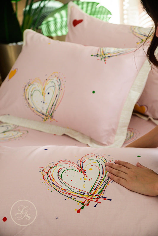 Soft cotton set in warm pink
