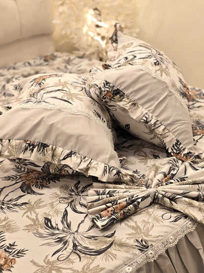 Corniche & Guipure Bed Set – 4 Pieces