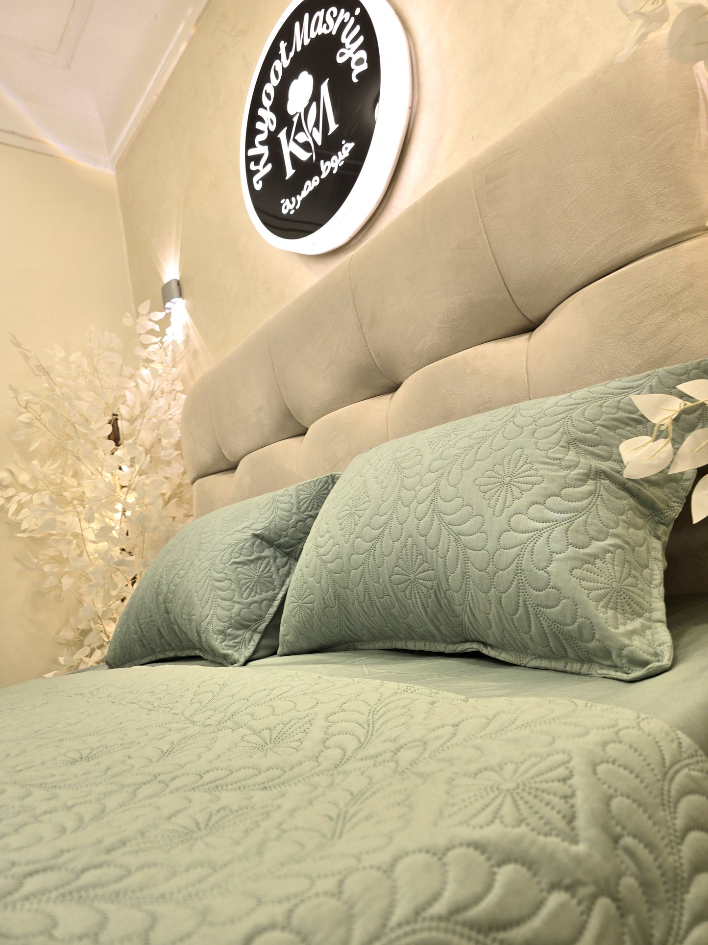 Laser-Cut Cotton Bed Cover – 5 Piece Set