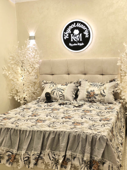 Corniche & Guipure Bed Set – 4 Pieces